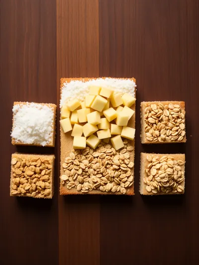 Apple Crisp Shortbread Bars - ingredients preparation