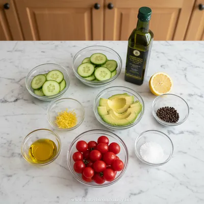 Avocado Tomato Cucumber Salad - cooking process
