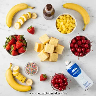 Banana Split Trifle Recipe - ingredients preparation