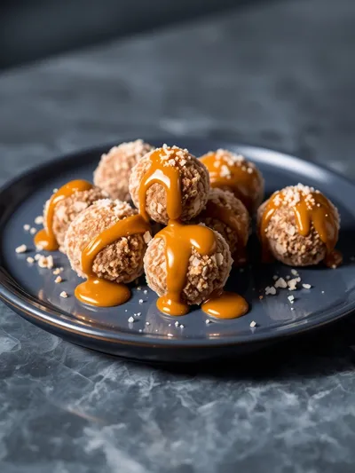 Biscoff Caramel Truffles - cooking process