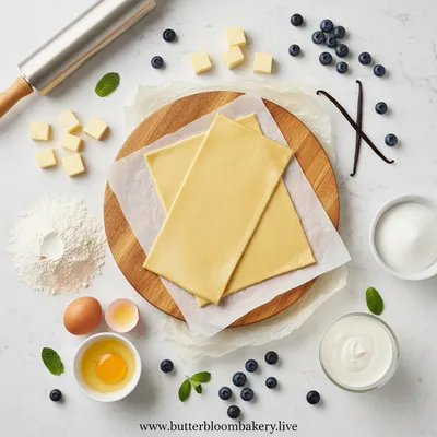 Blueberry Pastry Rings with Vanilla Cream Filling - cooking process