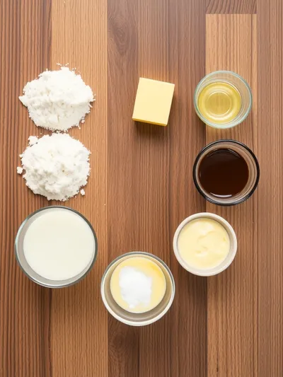 Boston Cream Poke Cake - ingredients preparation