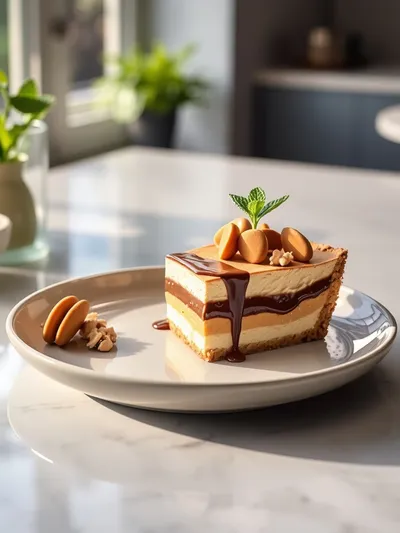 Butterfinger Pie With Peanut Butter - ready to serve