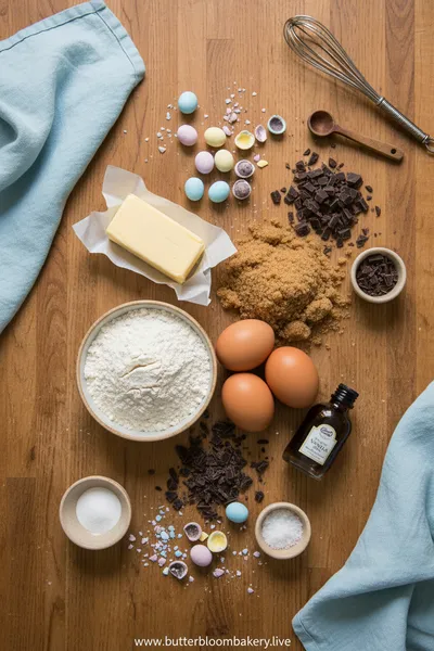 Chocolate Cadbury Egg Cookies - ingredients preparation