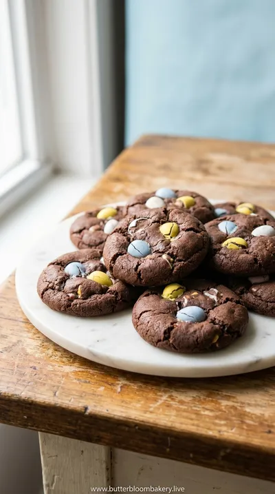 Chocolate Cadbury Egg Cookies