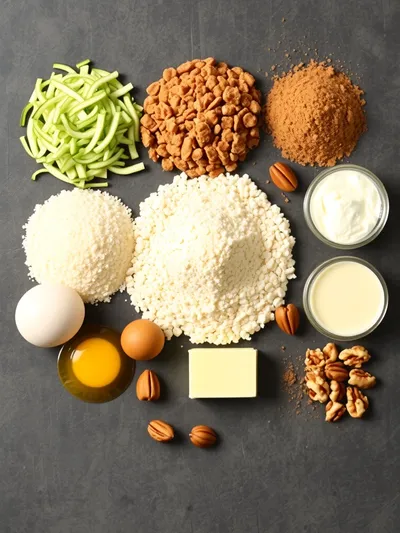 Cinnamon Swirl Zucchini Bread - ingredients preparation