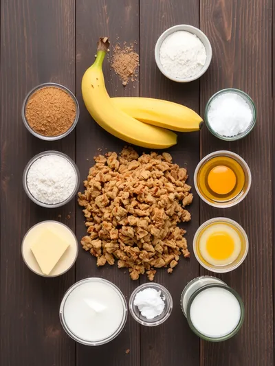 Coffee Cake Banana Bread Recipe - ingredients preparation