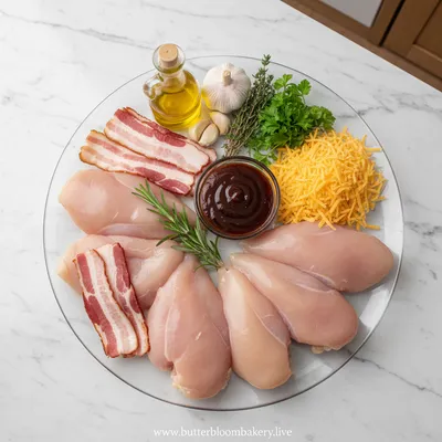 Cowboy BBQ Bacon Cheddar Chicken - ingredients preparation