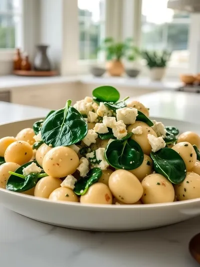 Creamy Gnocchi with Spinach and Feta