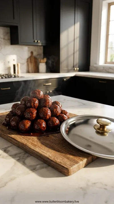 Crockpot Meatballs in Grape Jelly & BBQ Sauce