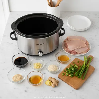 Crockpot Teriyaki Chicken - cooking process