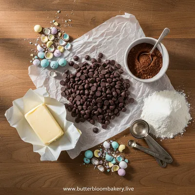 Double Chocolate Cookies with Cadbury Eggs - cooking process