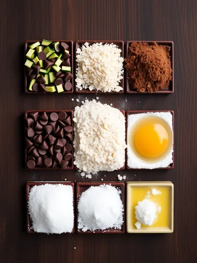 Double Chocolate Zucchini Bread - ingredients preparation