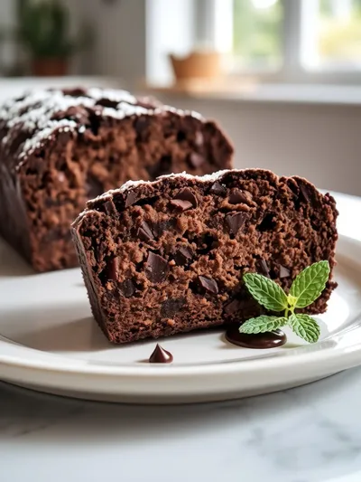 Double Chocolate Zucchini Bread - cooking process