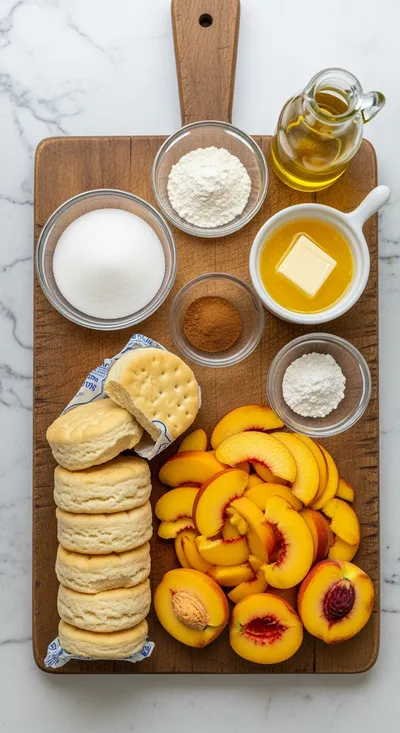 Fried Peach Pies Using Canned Biscuits - cooking process