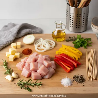 Grilled Cowboy Butter Chicken Skewers - cooking process