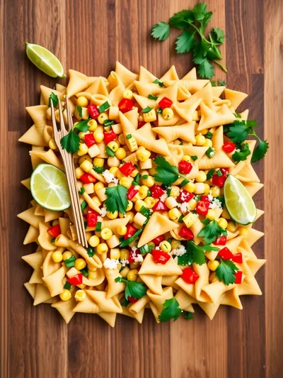 Healthy Street Corn Pasta Salad - ingredients preparation