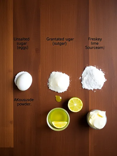Key Lime Pound Cake - ingredients preparation