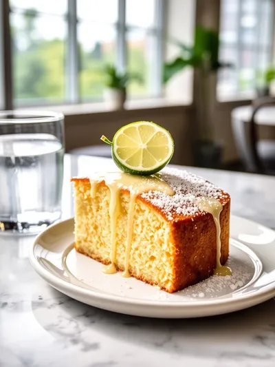 Key Lime Pound Cake - cooking process