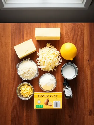 Lemon Cream Cheese Dump Cake - ingredients preparation