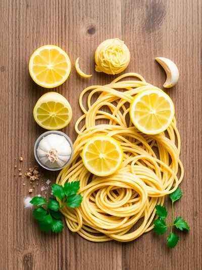 Lemon Pasta – Light & Cream-Free Recipe - ingredients preparation