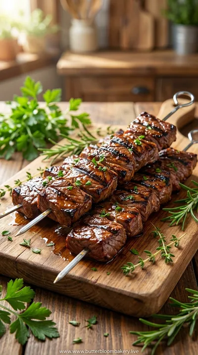 Marinated Skirt Steak Kabobs