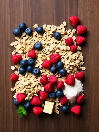 Mixed Berry Crisp - ingredients preparation