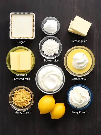 No-Bake Lemon Icebox Pie - ingredients preparation
