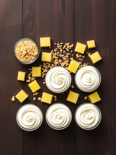 No Bake Pineapple Cream Dessert - ingredients preparation