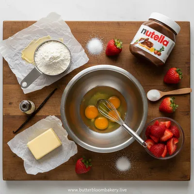 Nutella Strawberry Cream Puffs - cooking process