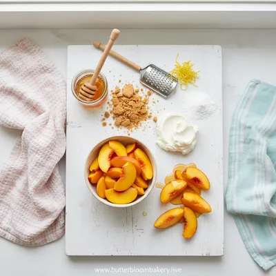 Peach Vanilla Cheesecake Trifle - cooking process
