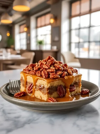 Pecan Pie Dump Cake – Easy Caramel Dessert - cooking process