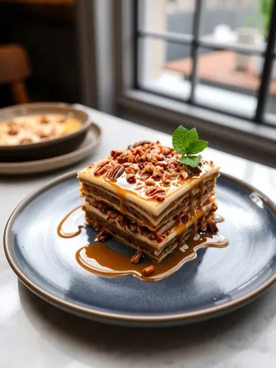 Pecan Pie Lasagna - cooking process