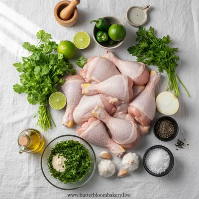 Peruvian Chicken With Creamy Green Sauce - cooking process