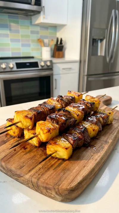 Irresistible Pineapple BBQ Beef Skewers