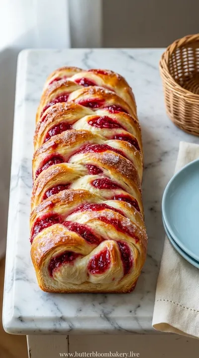 Raspberry Swirl Brioche Loaf