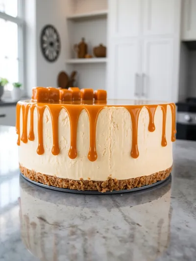 One Pot Salted Caramel Cheesecake