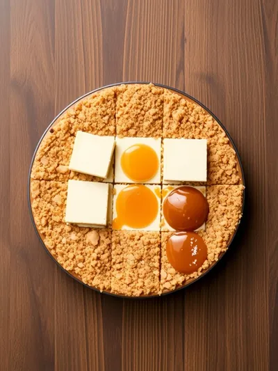 One Pot Salted Caramel Cheesecake - ingredients preparation