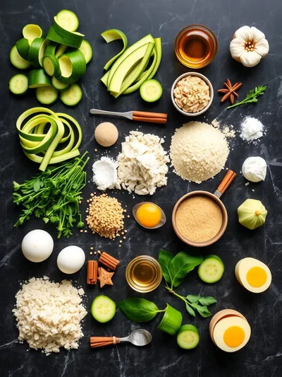 Skinnier Zucchini Bread - ingredients preparation