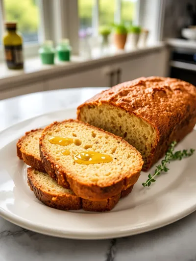 Skinnier Zucchini Bread - ready to serve
