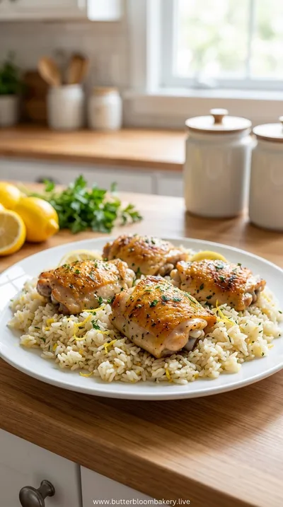Slow Cooker Lemon Herb Chicken And Rice