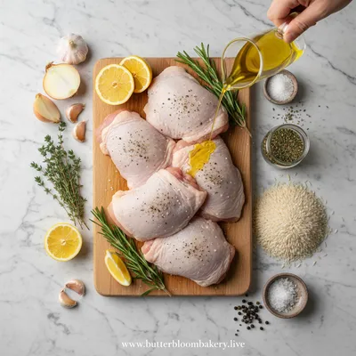 Slow Cooker Lemon Herb Chicken And Rice - cooking process