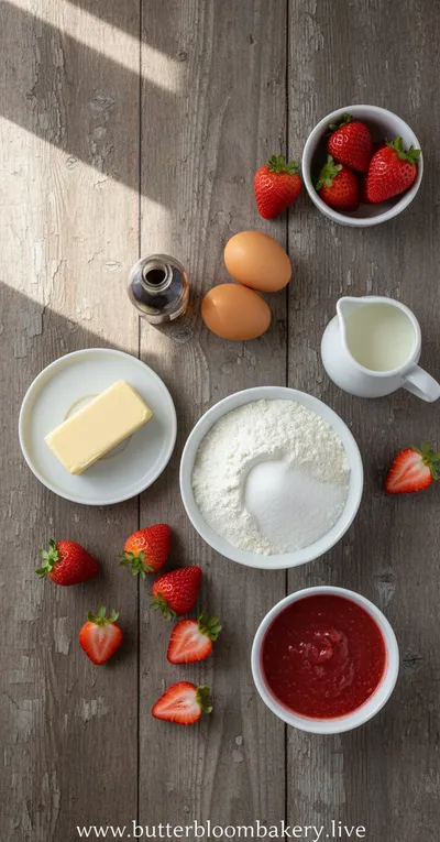 Strawberry Bread Loaf with Strawberry Glaze - cooking process