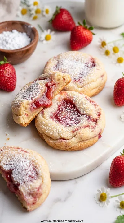 Strawberry Cheesecake Cookies – Soft Jammy Treat