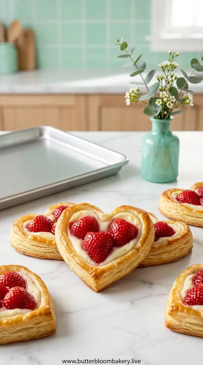 Strawberry Cream Cheese Heart Danishes