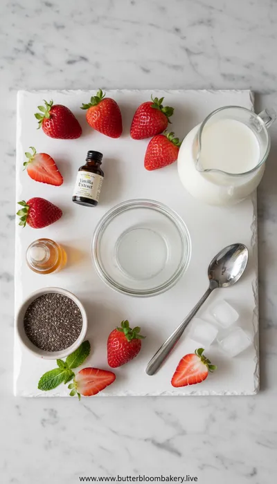 Strawberry Milkshake Chia Pudding Recipe - cooking process