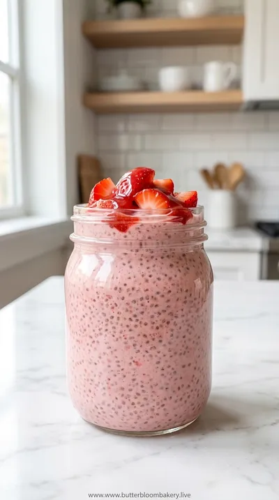Strawberry Milkshake Chia Pudding Recipe