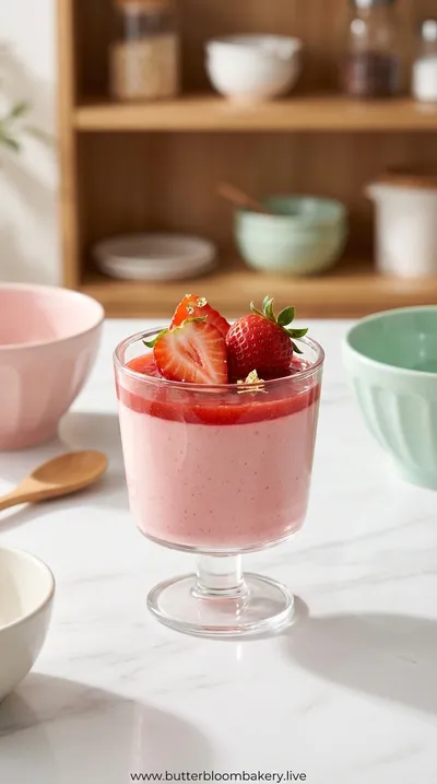Strawberry Mousse With Strawberry Sauce