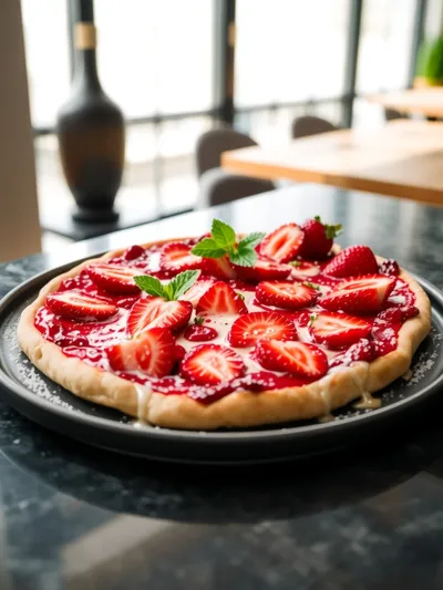 Strawberry Pizza Recipe - ready to serve