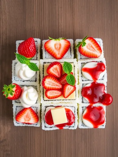 Strawberry Shortcake Sushi Recipe - ingredients preparation